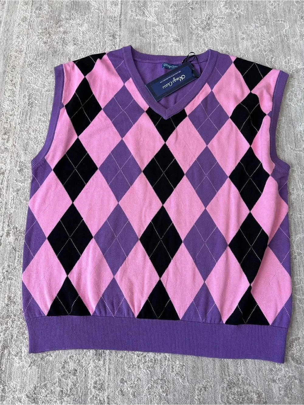 NWT Women’s Golf 10 Pleated Knickers Pants Trousers Match Argyle Vest Set XL